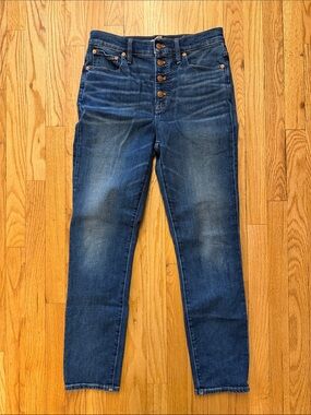 Madewell sz 27T Perfect Vintage Crop High-Rise Blue Jeans with Button Fly